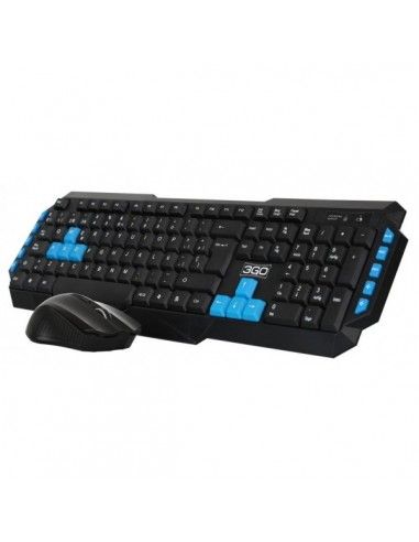 COMBO TECLADO+RATON MM WIRELESS DRILE2 NEGRO USB