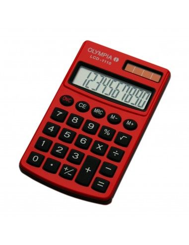 OLYMPIA Calculadora LCD-1110 Roja