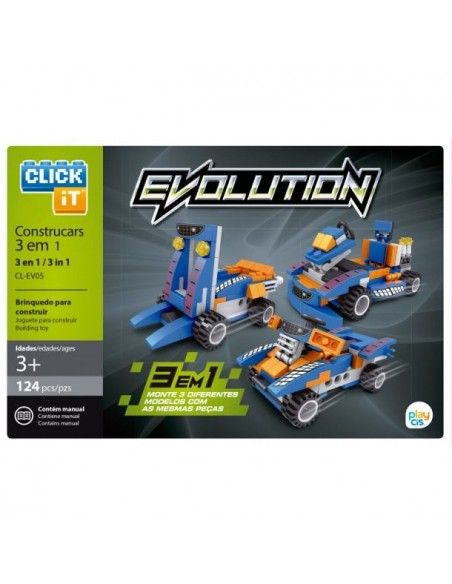 Juego de bloques Click-It Evolution: coches