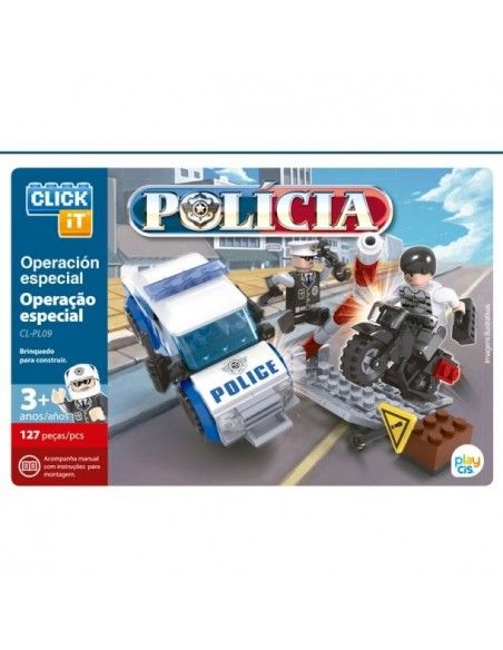 Juego de bloques Click-It Polícía: Operación Especial