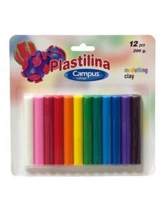 Plastilina Campus College blister 12 barras colores 200gr