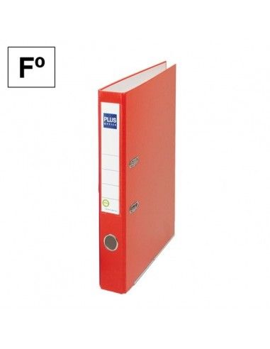 Archivador cartón forrado Plus Office E1R Folio 45mm Rojo