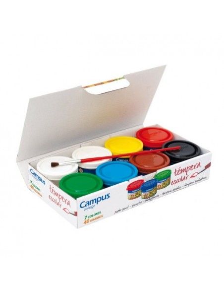 Témpera Campus College 7 botes surtidos 40gr.