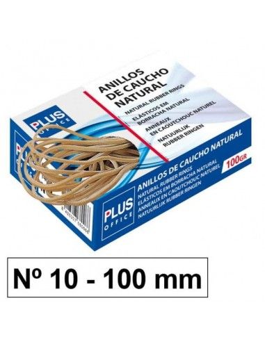 Gomas elásticas Plus Office Nº10 Caja de 100gr.