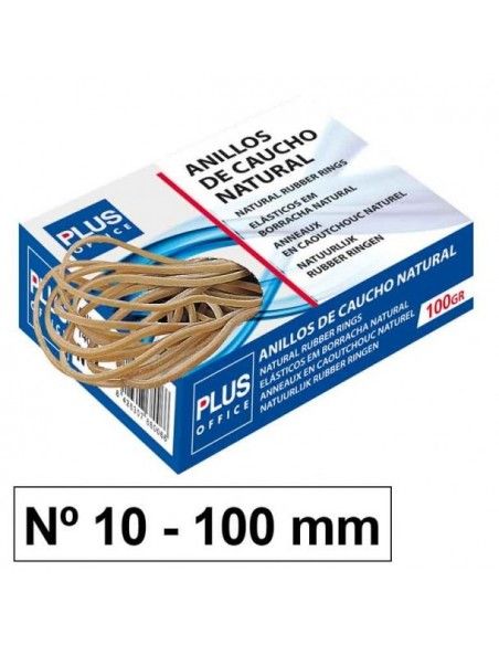 Gomas elásticas Plus Office Nº10 Caja de 100gr.