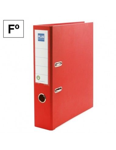 Archivador cartón forrado Plus Office E3R Folio 75mm Rojo