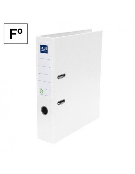 Archivador Plus Office E3R Folio lomo 75mm Blanco