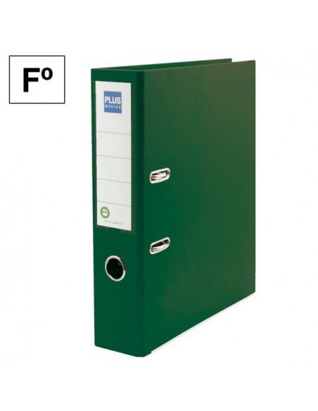Archivador cartón forrado Plus Office E3R Folio 75mm Verde