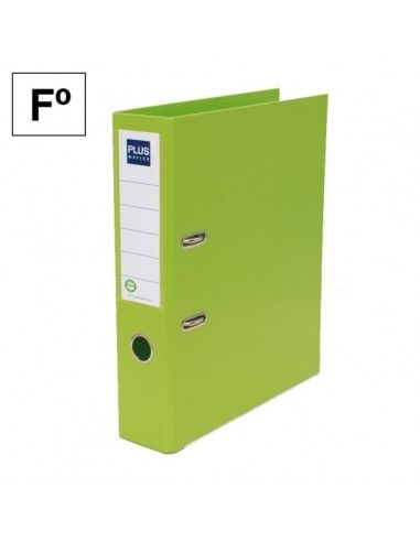 Archivador Plus Office E3R Folio lomo 75mm verde claro