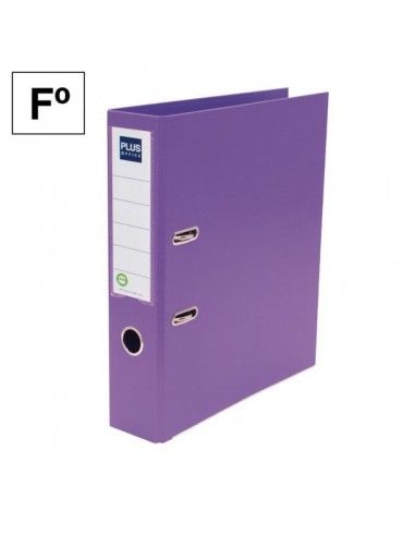 Archivador Plus Office E3R Folio lomo 75mm violeta