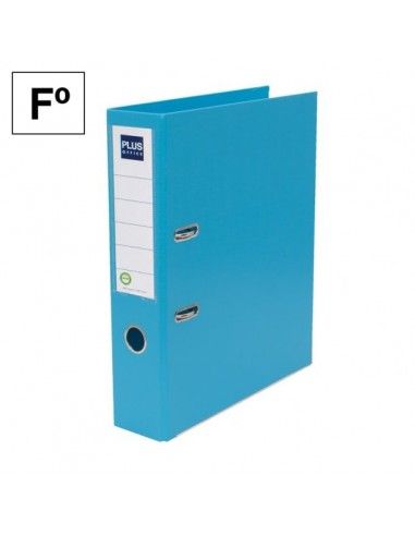 Archivador Plus Office E3R Folio lomo 75mm azul claro