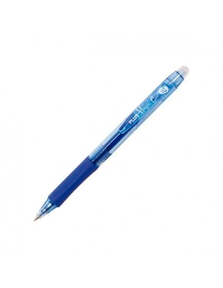 BOLIGRAFO BORRABLE RETRACTIL PLUS MAGIC CLICK AZUL TRAZO 0,7MM