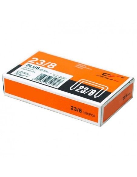 Grapas Plus Office 23/8 galvanizadas (1000uds./caja)