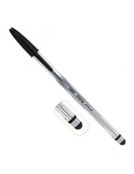 BOLIGRAFO ESPECIAL BIC CRISTAL STYLUS NEGRO