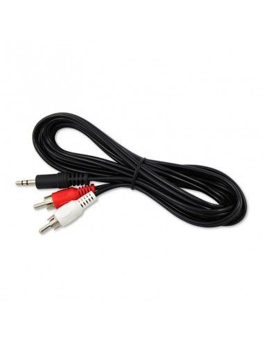 Cable Audio Mini Jack 3.5mm a 2x RCA Macho/Macho 1.8m