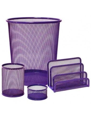 Set de escritorio Plus Office 4 pcs rejilla morado