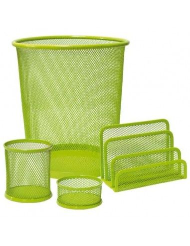Set de escritorio Plus Office 4 pcs rejilla verde