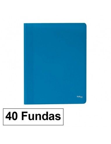 Carpeta Flexible con 40 fundas Plus Office A4 azul