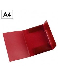 Carpeta Plus Office A4 polipropileno gomas y solapas rojo