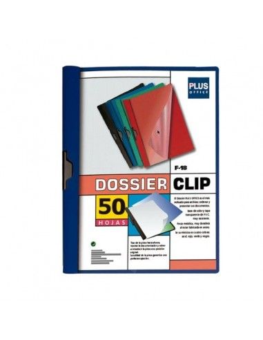 Dossier Plus Office Plástico F-18 50 hojas Azul