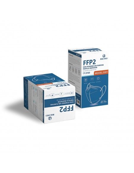 CAJA DE 50 MASCARILLAS FFP2 NEGRAS CON CLIP NASAL AJUSTABLE
