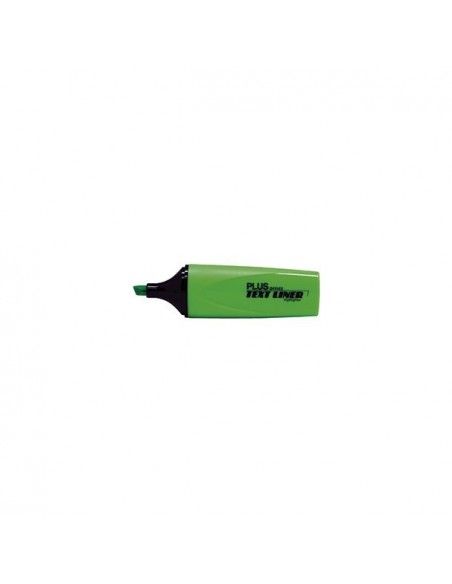 ROTULADOR MARCADOR FLUORESCENTE PLUS OFFICE TEXT LINER PUNTA BISELADA VERDE