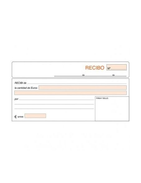 Plus Office Talonario Recibos Estándar 207mmx109mm Duplicado 50 Juegos