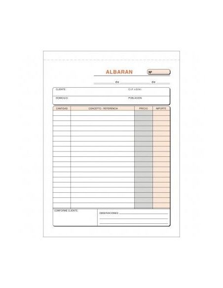 Plus Office Talonario Albaranes Natural 145mmx207mm Duplicado 50 Juegos
