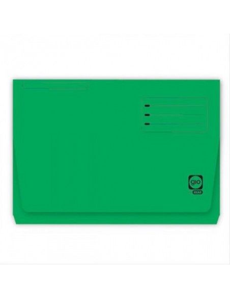 GIO SUBCARPETA CON BOLSA Y SOLAPA INTENSAS 320 GRS FOLIO COLOR VERDE 400040685