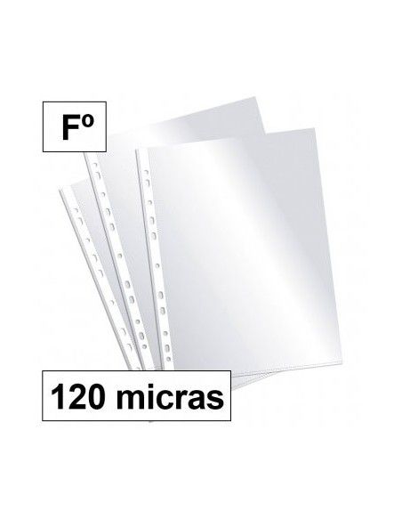 Fundas multitaladro Plus Office Folio-cristal 120 micras