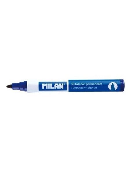 Rotulador Punta Redonda Permanente Milan 16429121/ 4mm/ Azul