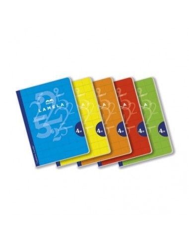 LAMELA LIBRETA GRAPADA 50H A4 CUADROVIA 4 MM SURTIDO PACK DE 5 (5 COL.)