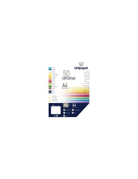 UNI CARTULINA A4 VERDE CLARO 50-PACK
