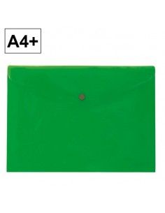 Plus Office Sobre 2020 A4+ PP Apaisado Broche Verde