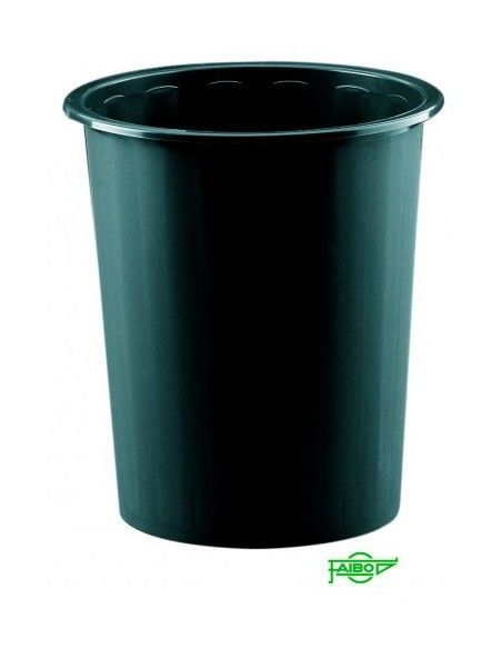 PAPELERA CERRADA DE PLÁSTICO 14 L. COLOR NEGRO FAIBO 305-02