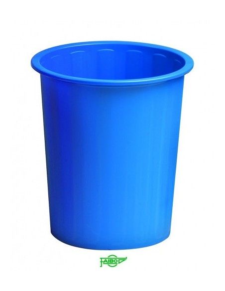 PAPELERA CERRADA DE PLÁSTICO 14 L. COLOR AZUL FAIBO 305-07