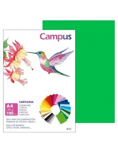 Campus Cartulina A4 Verde Billar 180g