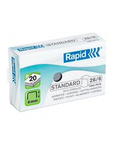 Grapas Rapid Standard 26/6 Galvanizadas (1000ud/caja)