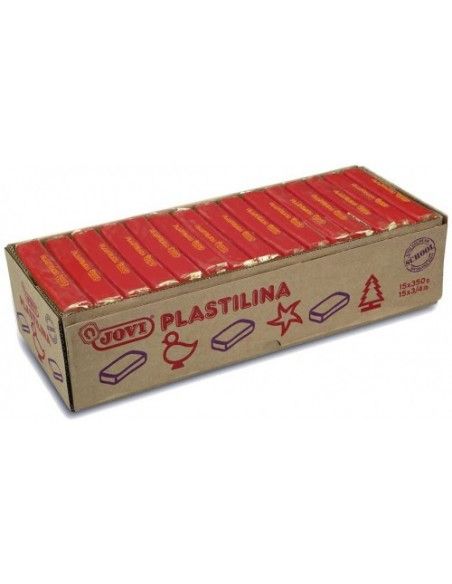CAJA 15 PASTILLAS PLASTILINA 350 G - ROJO JOVI