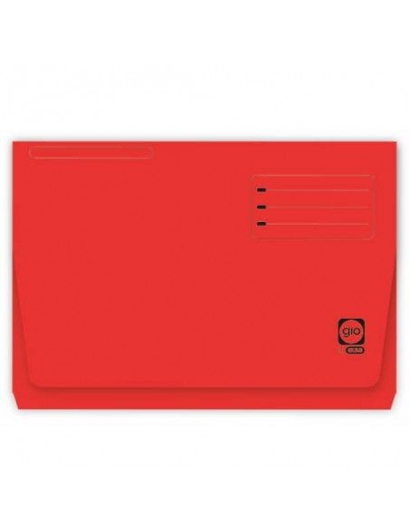 GIO SUBCARPETA CON BOLSA Y SOLAPA INTENSAS 320 GRS FOLIO COLOR ROJO 400040684
