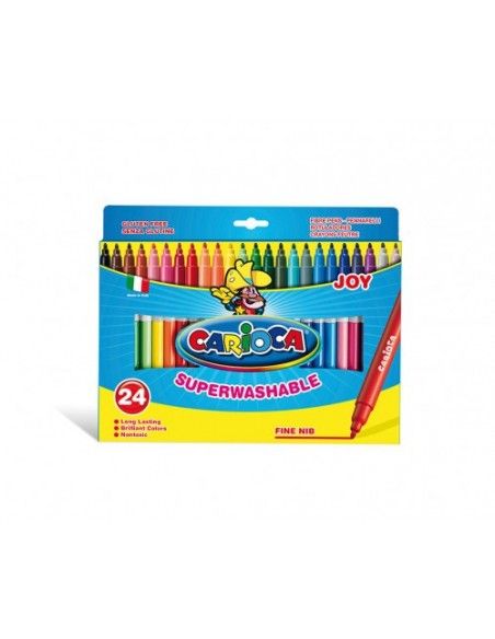 CAJA 24 ROTULADORES COLORES JOY CARIOCA