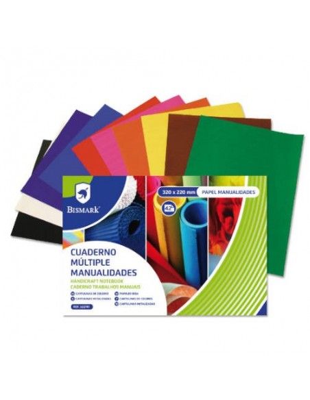 CUADERNO MULTIPLES MANUALIDADES 42 HOJAS COLORES 32 X 22 CM. BISMARK