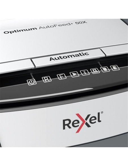 REXEL OPTIMUM 50X Autofeed+ destructora trituradora de papel automática de corte en partículas