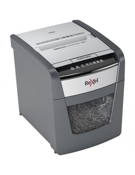 REXEL OPTIMUM 50X Autofeed+ destructora trituradora de papel automática de corte en partículas
