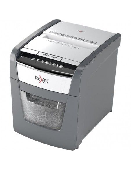 REXEL OPTIMUM 50X Autofeed+ destructora trituradora de papel automática de corte en partículas