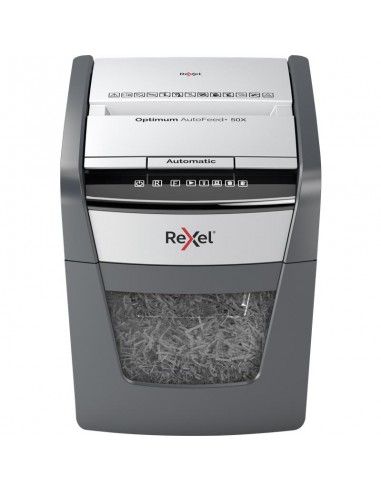 REXEL OPTIMUM 50X Autofeed+ destructora trituradora de papel automática de corte en partículas