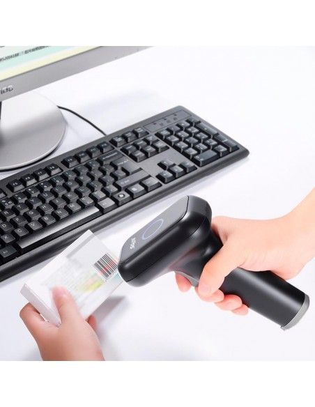 LECTOR AVPOS CODIGO DE BARRAS 1D + 2D BT44 INALAMBRICO 2,4GHZ 60 MTS + BASE