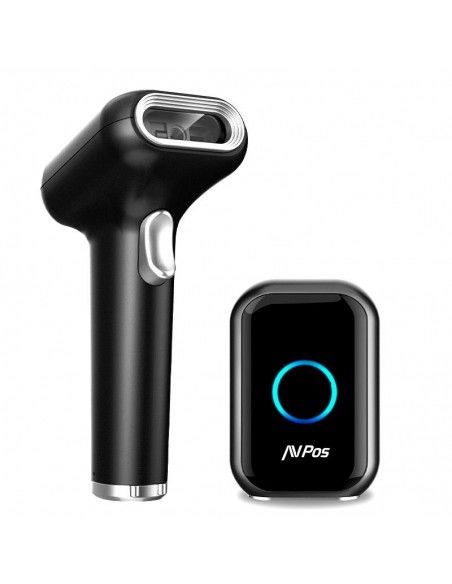 LECTOR AVPOS CODIGO DE BARRAS 1D + 2D BT44 INALAMBRICO 2,4GHZ 60 MTS + BASE