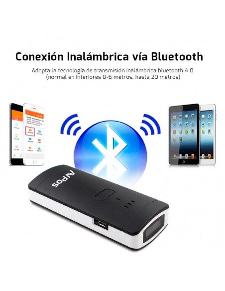 LECTOR AVPOS CODIGO DE BARRA BP200 POCKET 1D - 2D BLUETOOTH-USB
