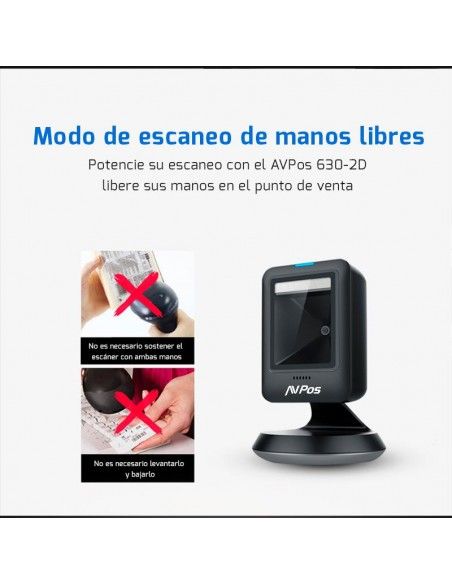 LECTOR AVPOS CODIGO DE BARRAS 630 SOBREMESA 1D-2D USB